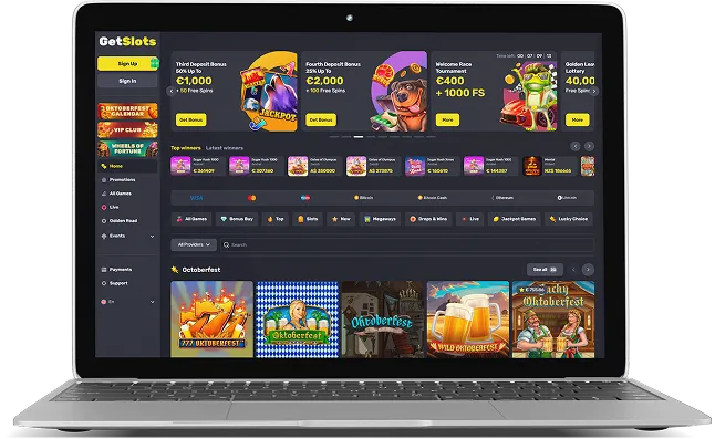 Getslots Casino Desktop
